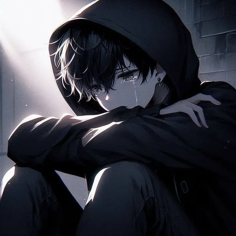 ảnh anime nam buồn cô đơn thể hiện tâm trạng lạc lõng