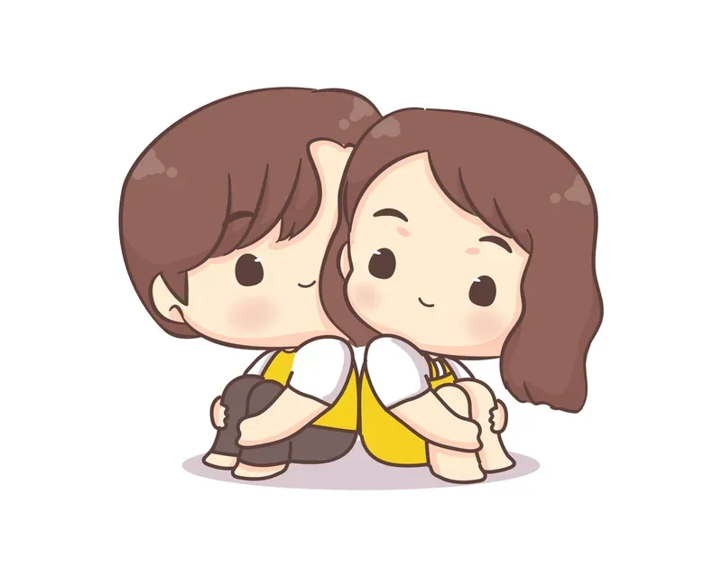 Những ảnh cặp đôi anime chibi cute đẹp lung linh