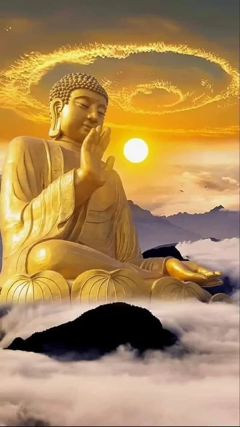 Hình ảnh hình ảnh đức phật a di đà tỏa sáng ánh từ bi
