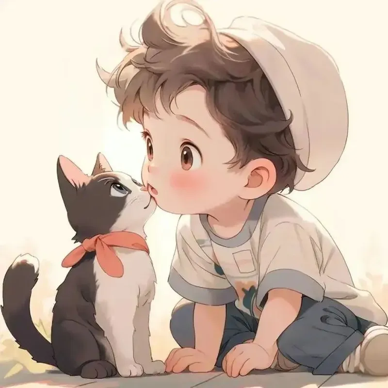 Nam chibi cute với biểu cảm đáng yêu, phù hợp cho mọi phong cách