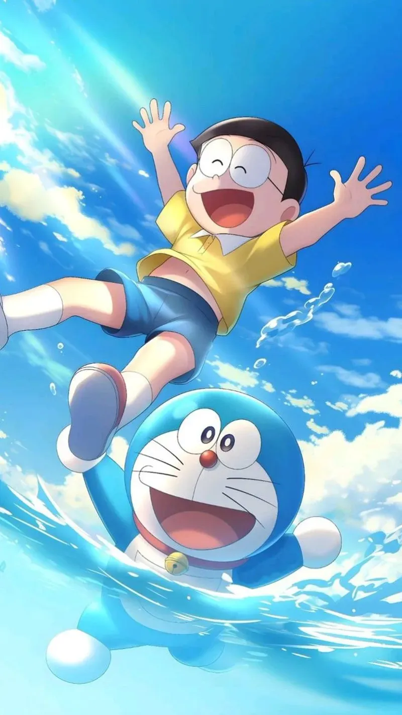 Loạt hình doraemon và nobita ngầu làm fan phấn khích