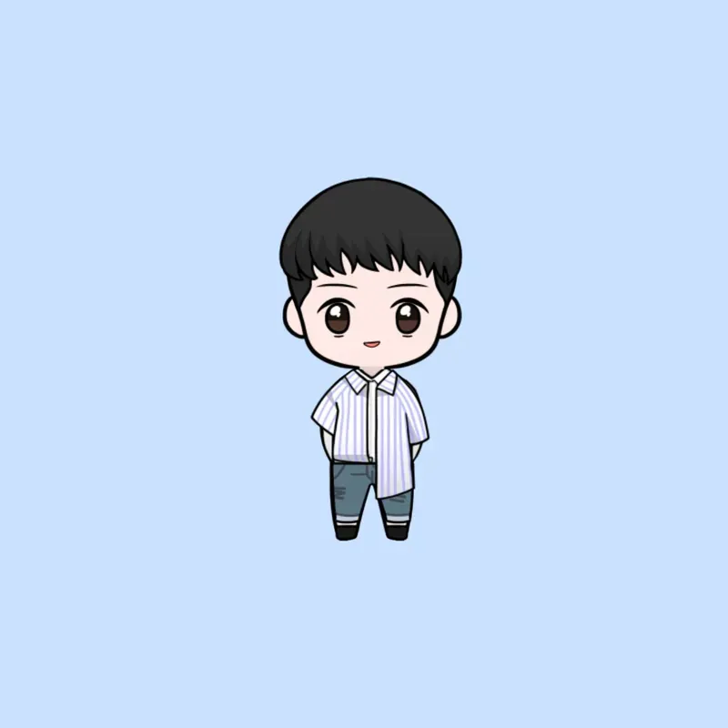 chibi nam cute với biểu cảm đáng yêu làm tan chảy mọi trái tim
