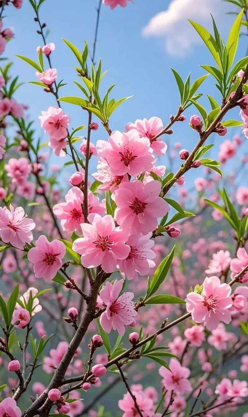 Ngắm nhìn hình ảnh hoa đào nở rực rỡ chào xuân