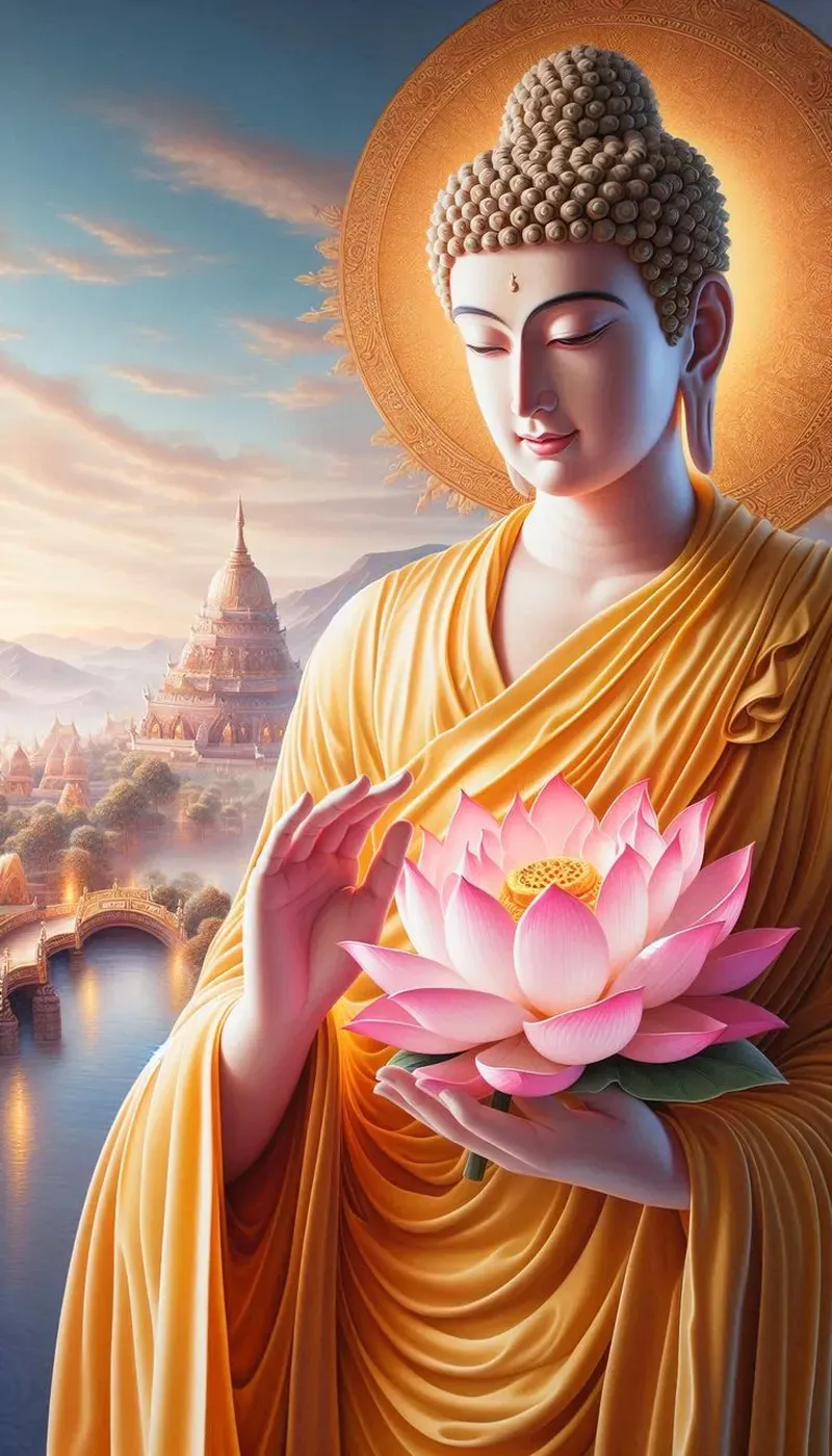 Bộ sưu tập ảnh phật và hoa sen thanh tịnh, an nhiên