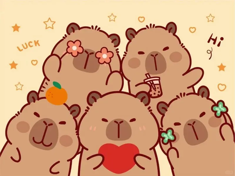 Cập nhật hình nền đẹp cute 3d capybara mới nhất
