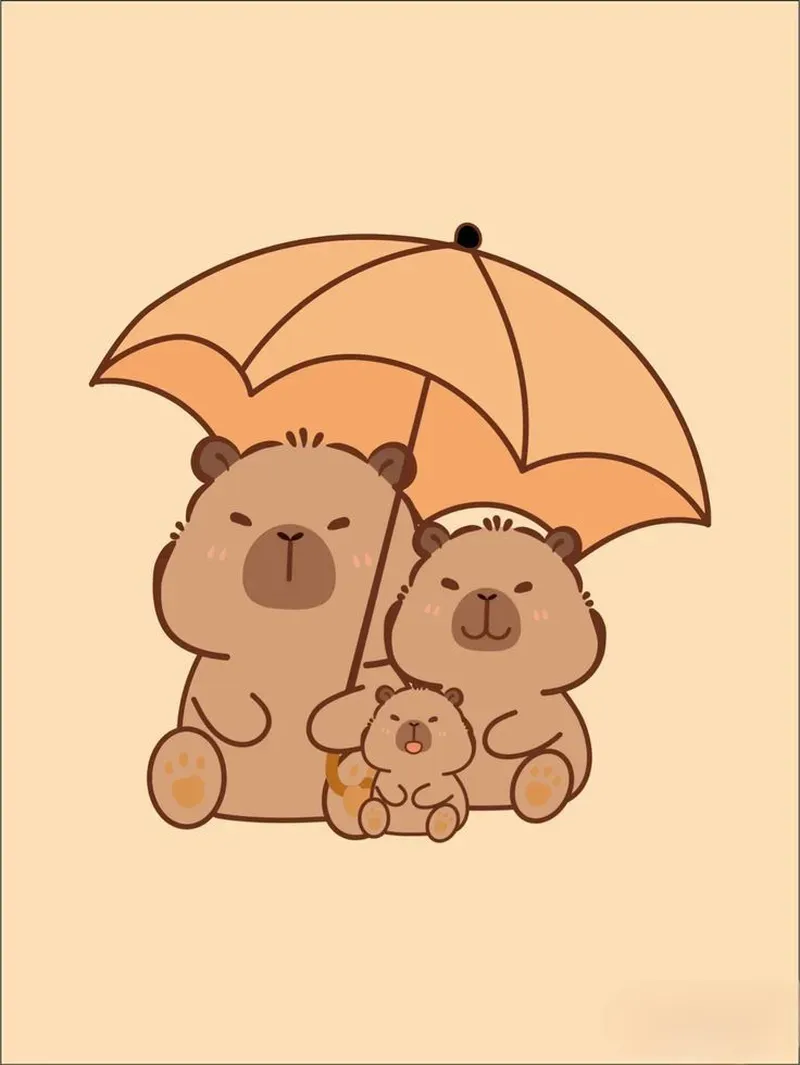 Tận hưởng hình nền đẹp 3d cute capybara cực chất