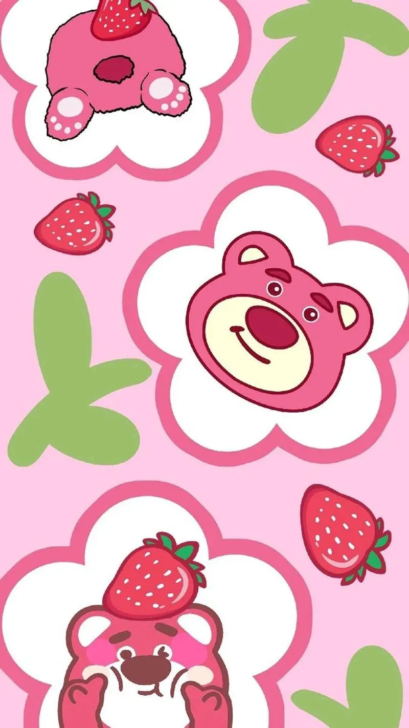 Tận hưởng hình nền gấu dâu siêu cute cực xinh