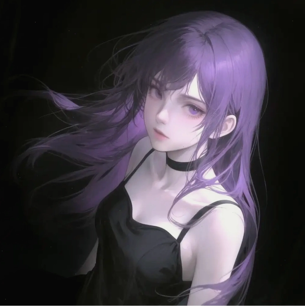 Ảnh anime nữ màu tím đẹp mắt, thể hiện sự tinh tế và cuốn hút