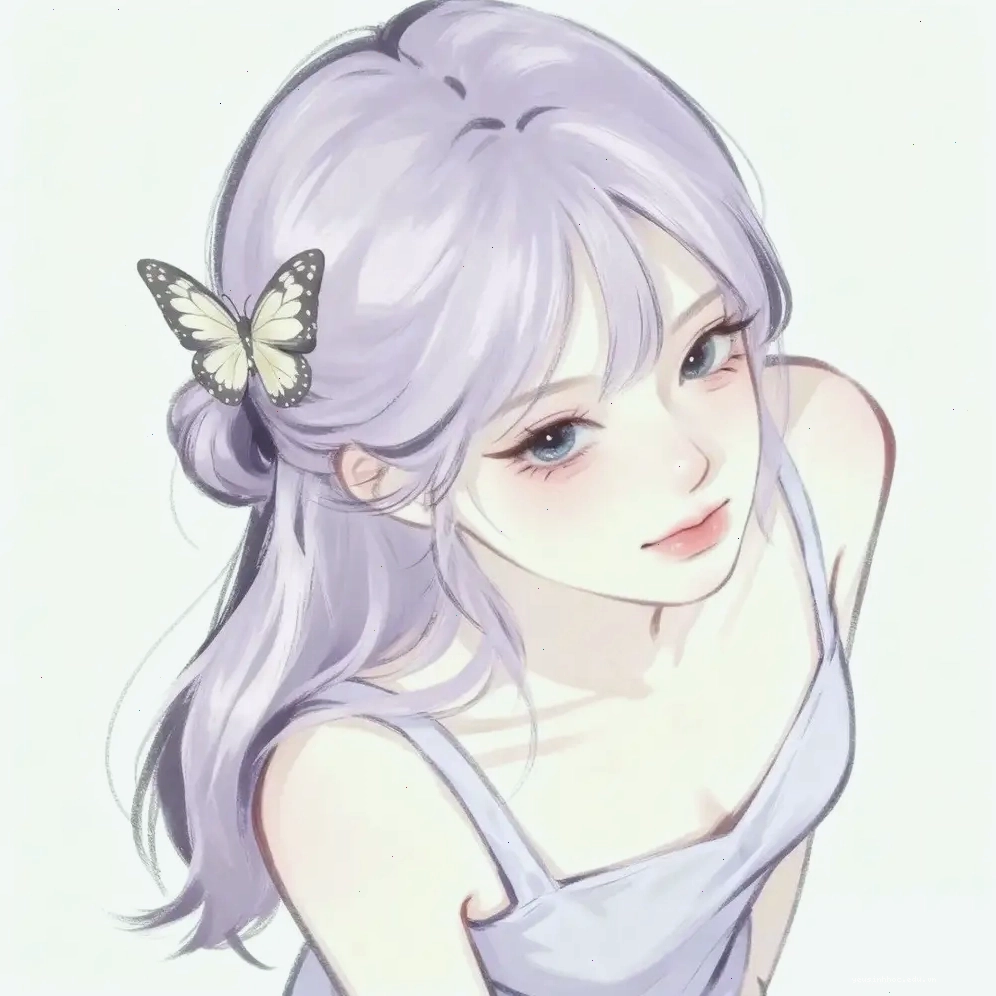Ảnh anime nữ màu tím với thiết kế phi hành gia độc đáo