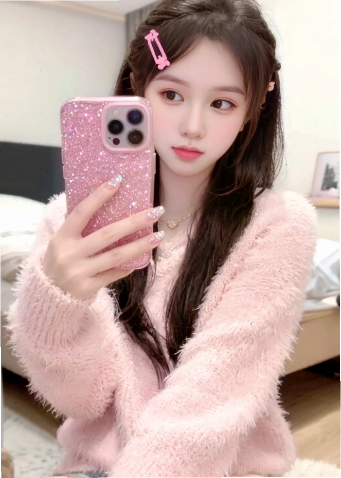 Ảnh gái xinh che mặt với mái tóc dài suôn mượt