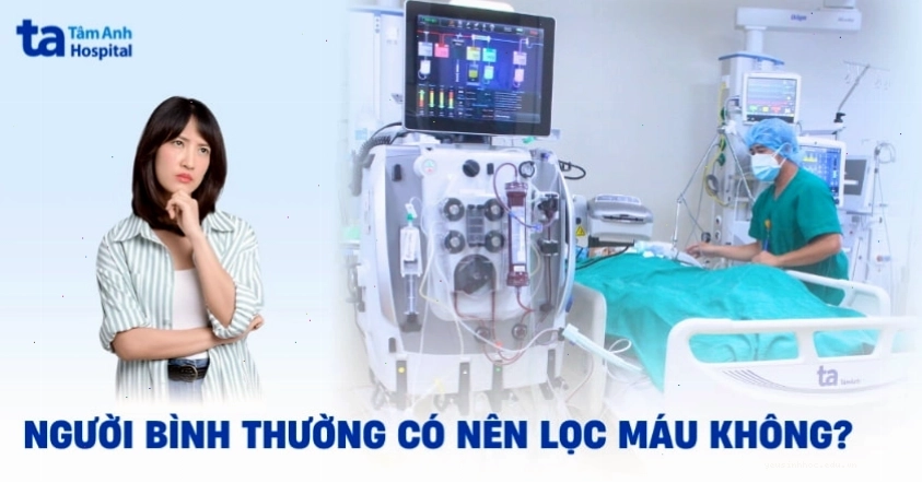 Bệnh nhân đang được tiến hành lọc máu tại bệnh viện