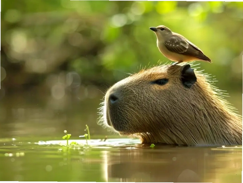 Capybara, một loài động vật ăn thực vật nhai lại phổ biến