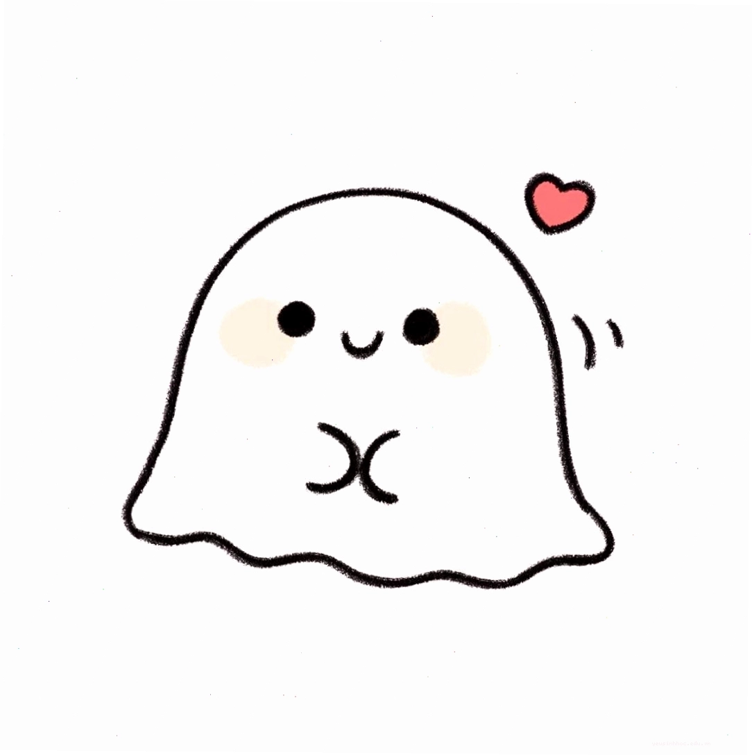Chibi bé gái đang cầm bong bóng