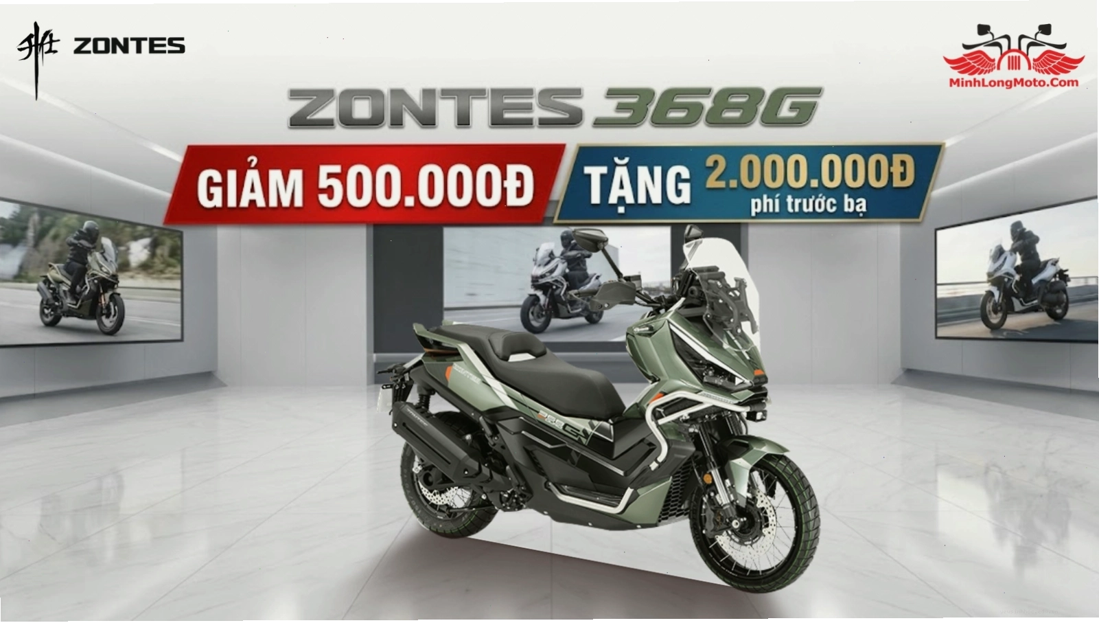 Chiếc xe Zontes 368G với thiết kế thể thao