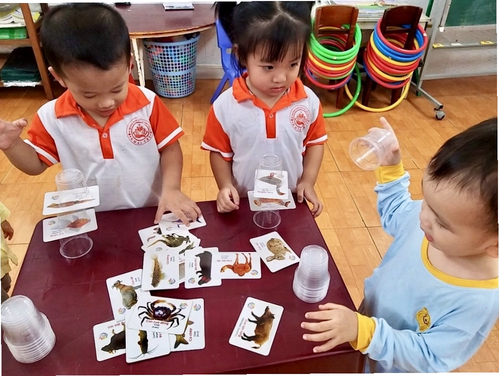 Chim sẻ đang kiếm ăn trên cành cây