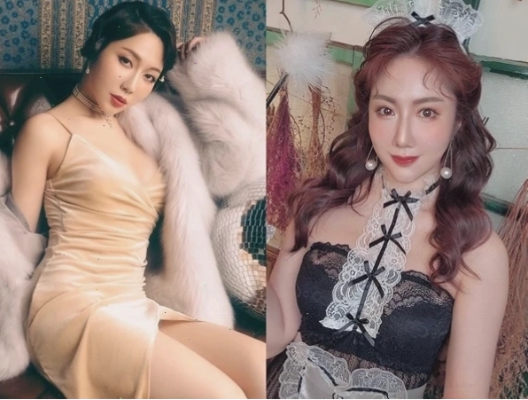 Cô gái trẻ với vóc dáng cân đối diện trang phục lưới gợi cảm