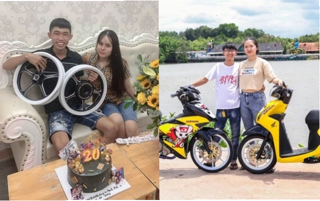 Cô gái xinh đẹp tạo dáng bên chiếc xe độ cá tính