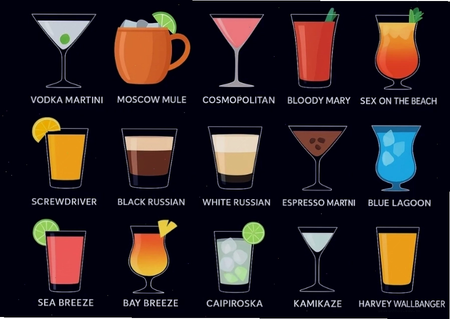 Cocktail đẹp mắt với rượu mạnh và trái cây tươi