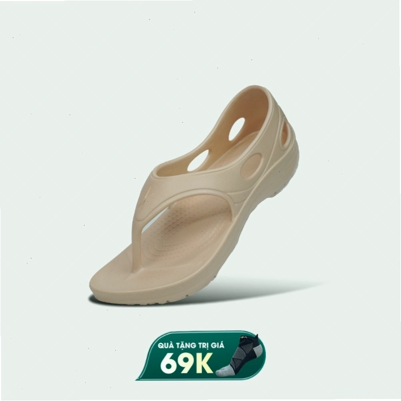 Dép chạy bộ Goya Sandal Plus trắng kem thời trang