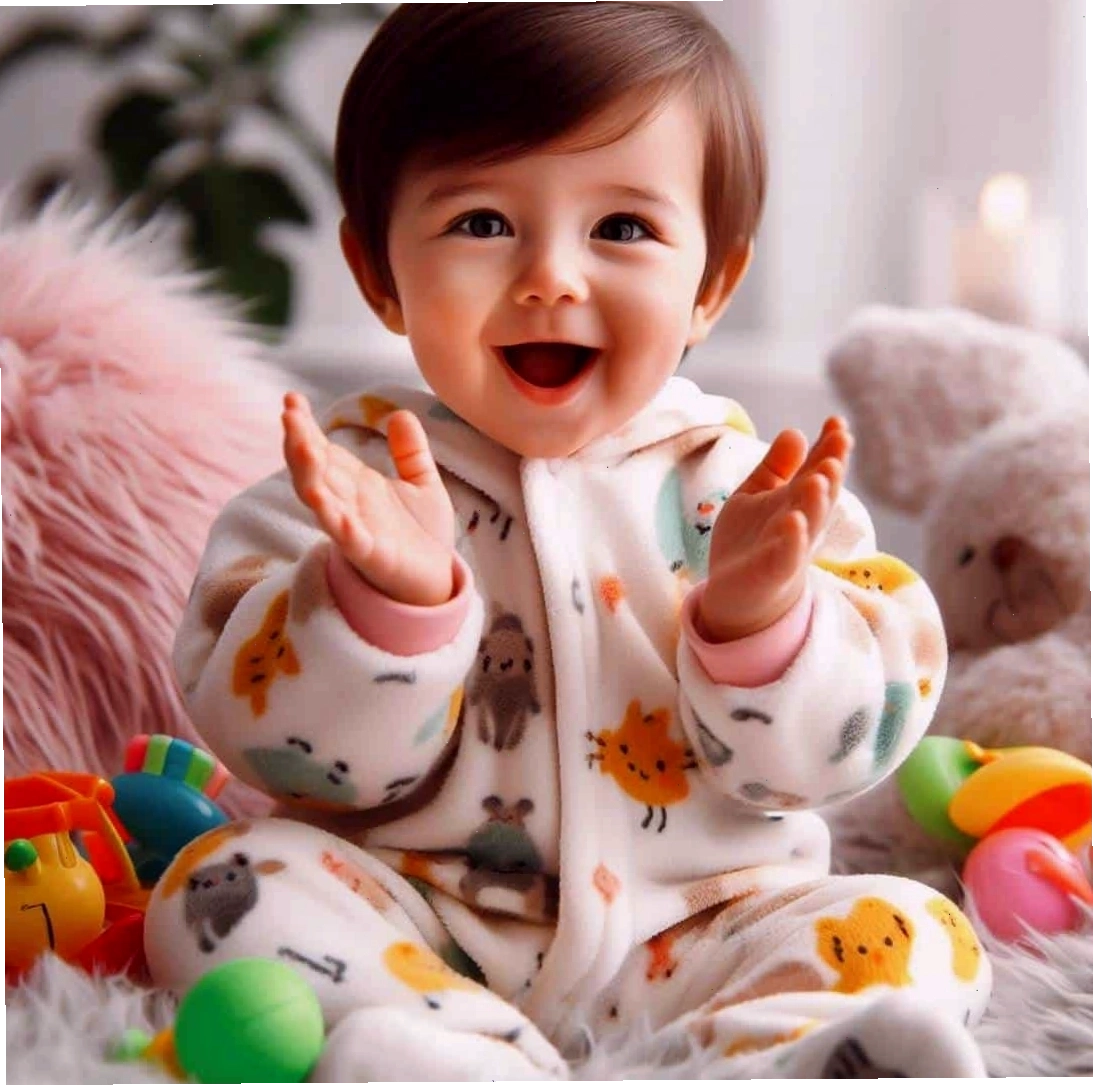 Em bé sơ sinh đang ngủ say trên chiếc chăn mềm mại