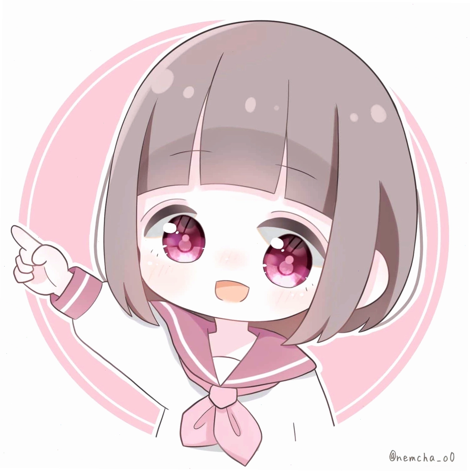 Hình ảnh cô gái anime đáng yêu với nụ cười rạng rỡ