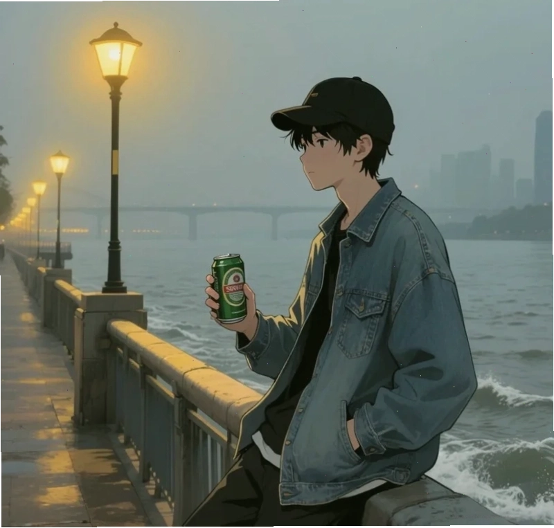Hình ảnh cô gái mệt mỏi với đôi mắt đượm buồn thể hiện tâm trạng cô đơn