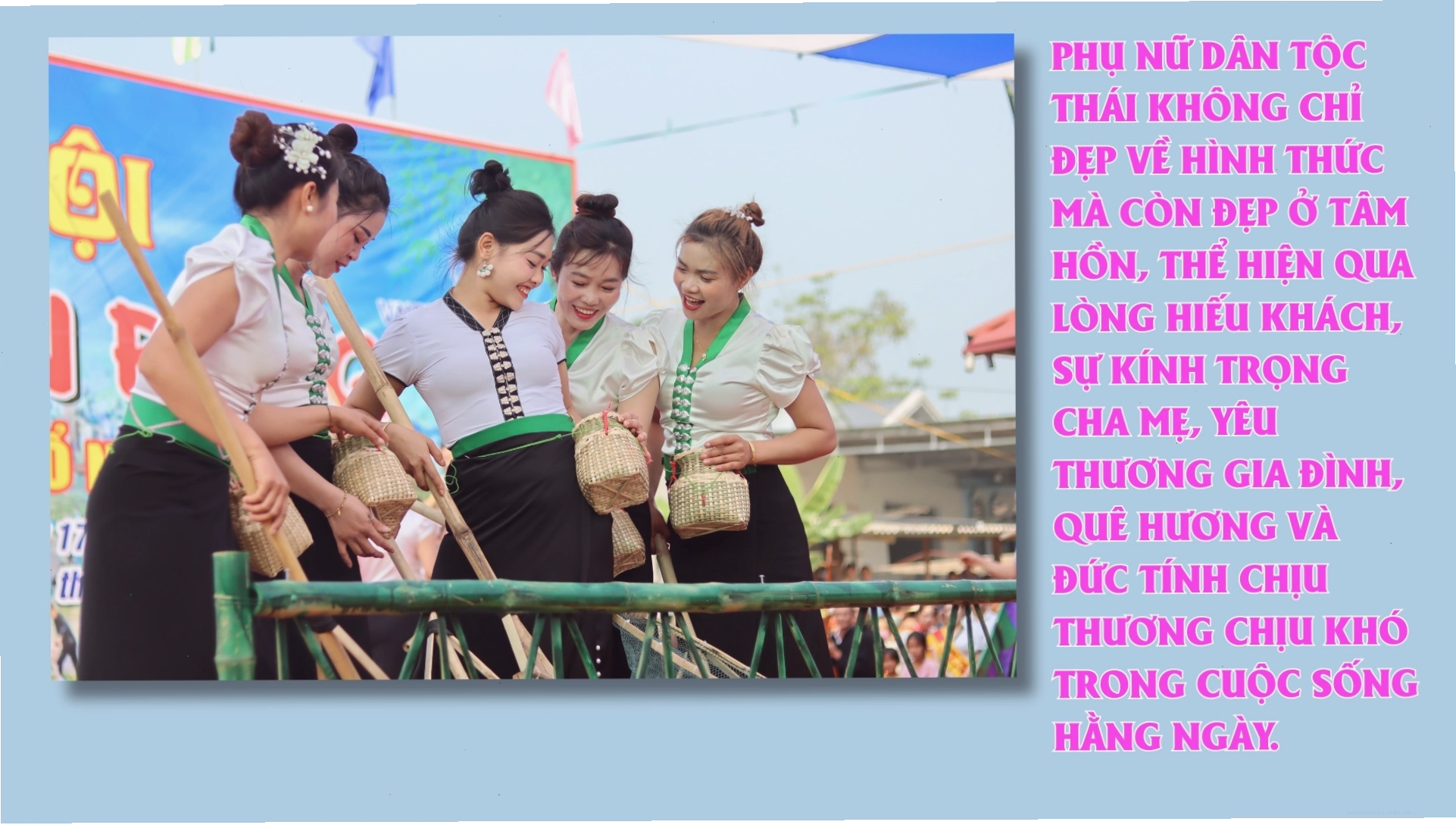Hình ảnh cô gái Thái Tây Bắc với nụ cười tỏa nắng
