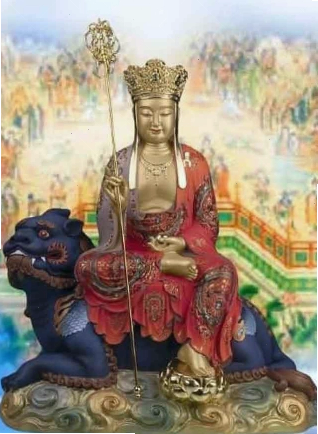 Hình ảnh Ngài Địa Tạng Vương Bồ Tát trong tư thế từ bi