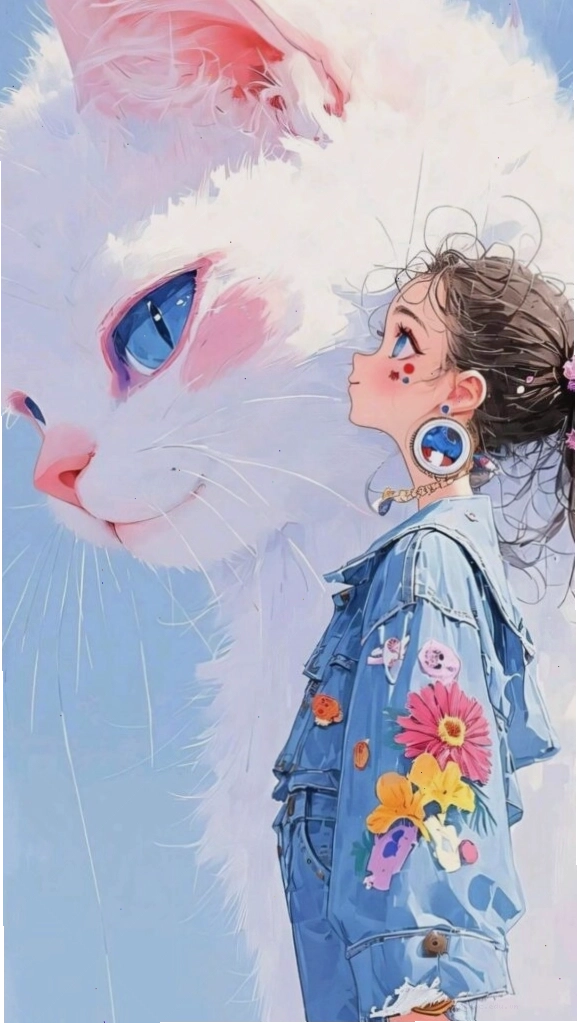 Hình nền cô gái dễ thương với biểu cảm tinh nghịch