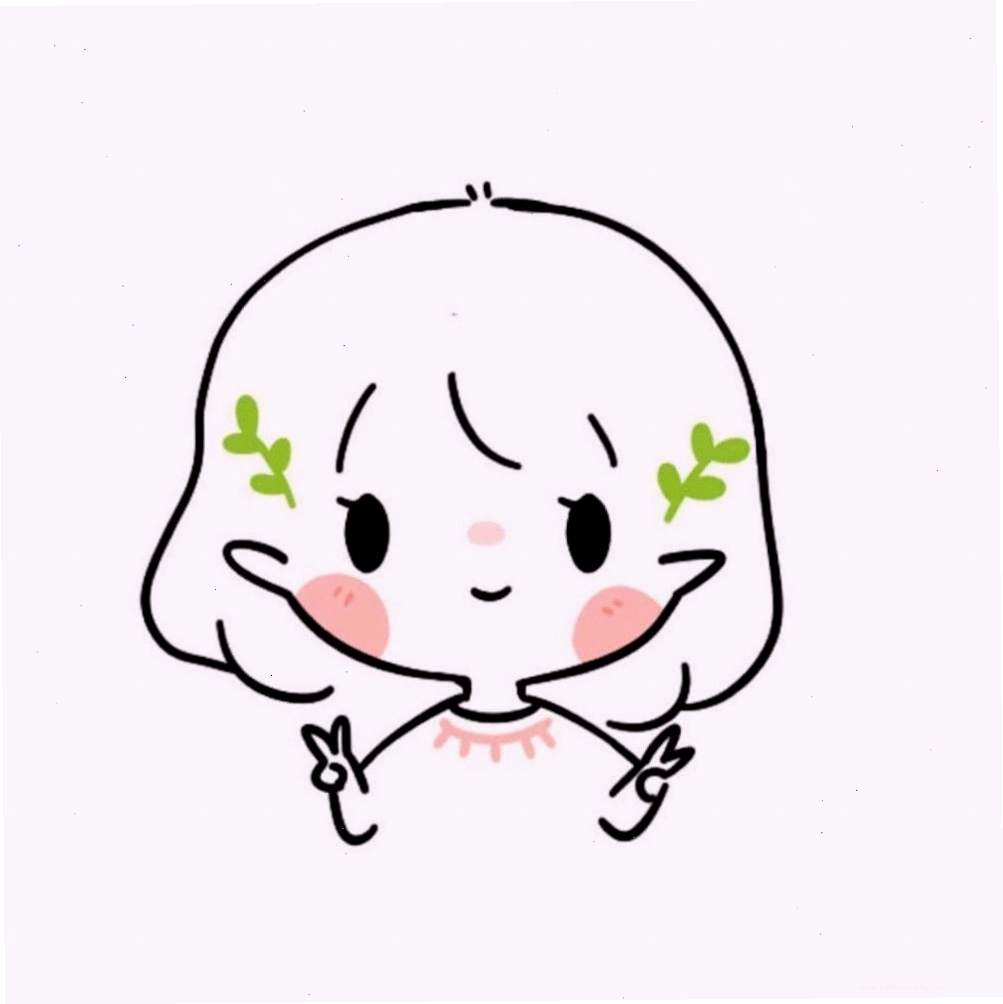 Hình vẽ cô gái anime cute đơn giản với đôi mắt to tròn