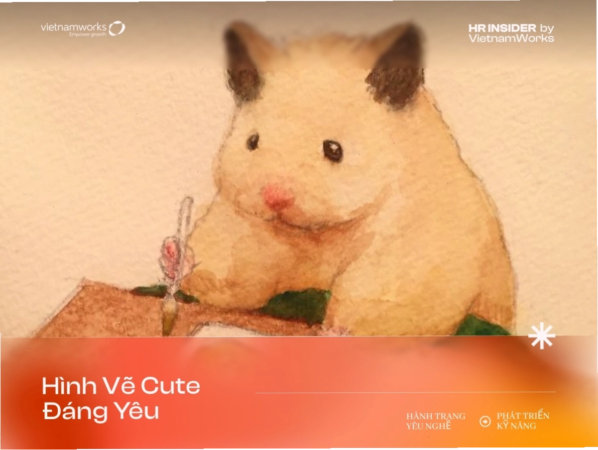 Hình vẽ cô gái chibi cute đơn giản với vóc dáng nhỏ nhắn