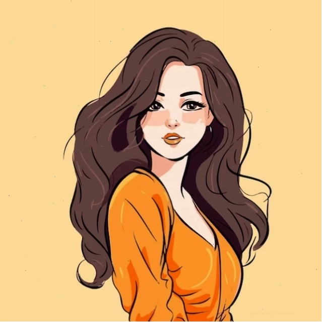 Mẫu cô gái áo dài vector duyên dáng