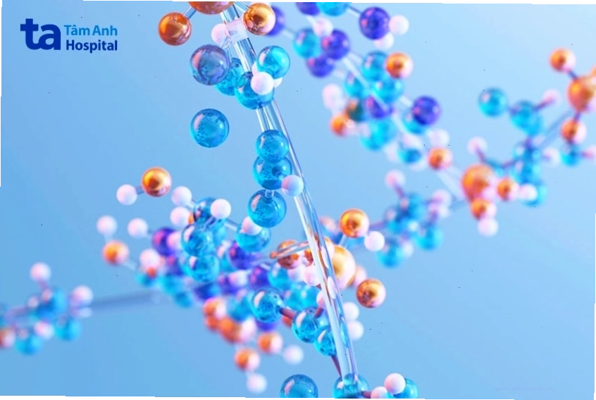 Minh họa cấu trúc không gian ba chiều của phân tử protein