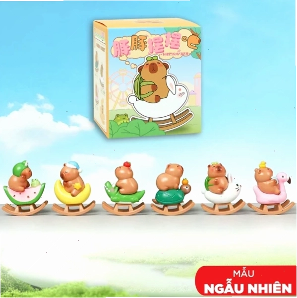 Mô hình tượng Capybara bập bênh đáng yêu
