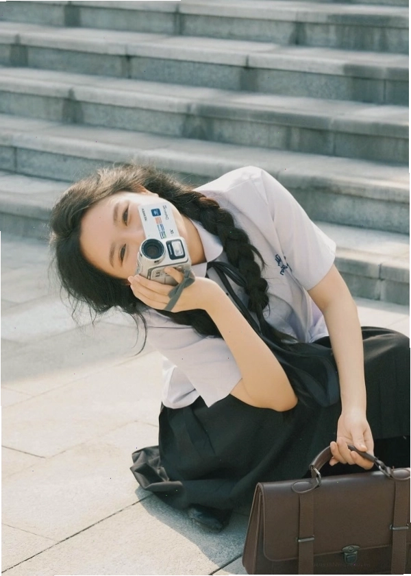 Nữ sinh với ánh mắt mơ màng