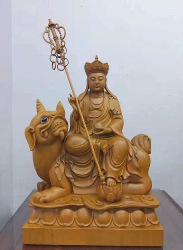 Phật Địa Tạng Vương Bồ Tát với nét vẽ cổ điển