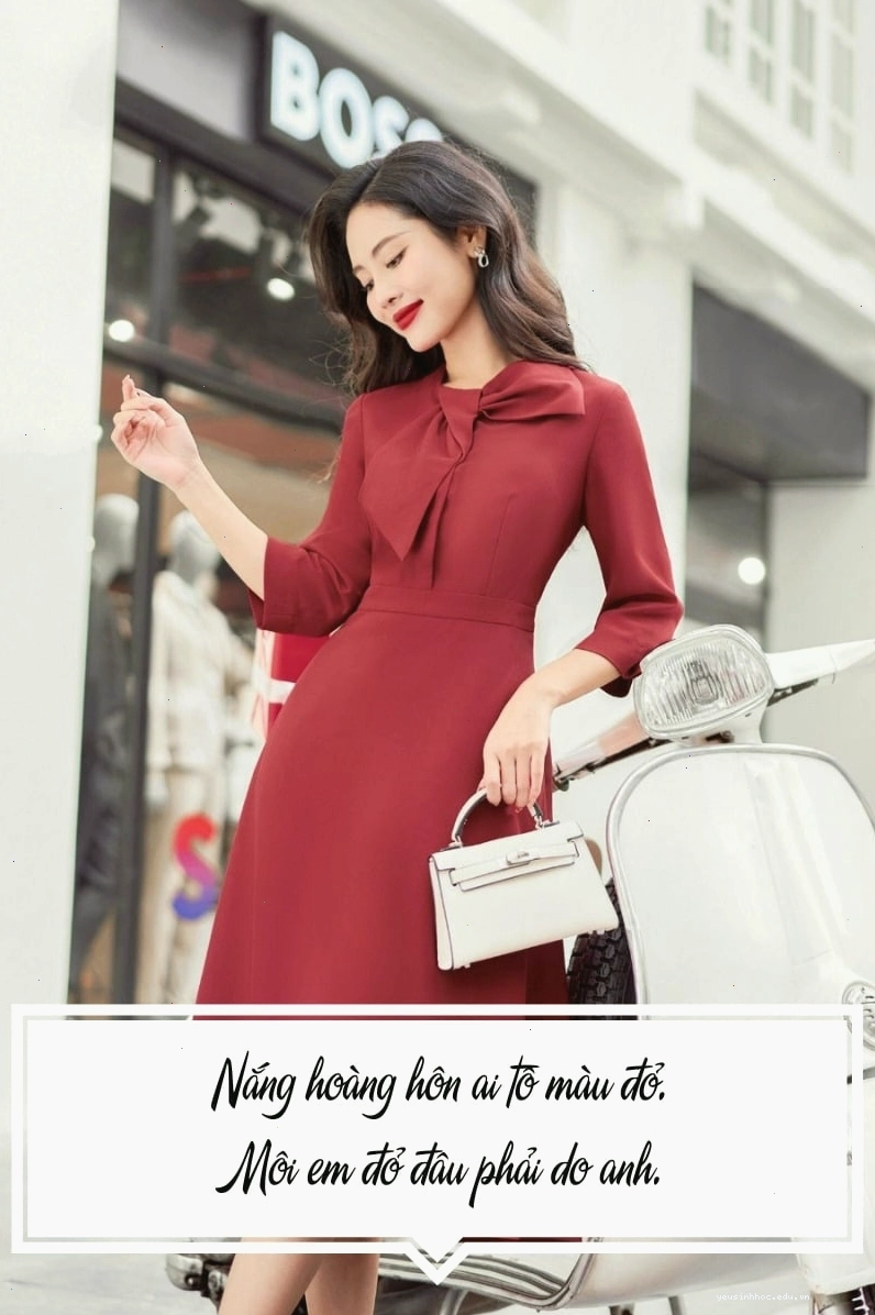 Phong cách thời trang với áo đỏ