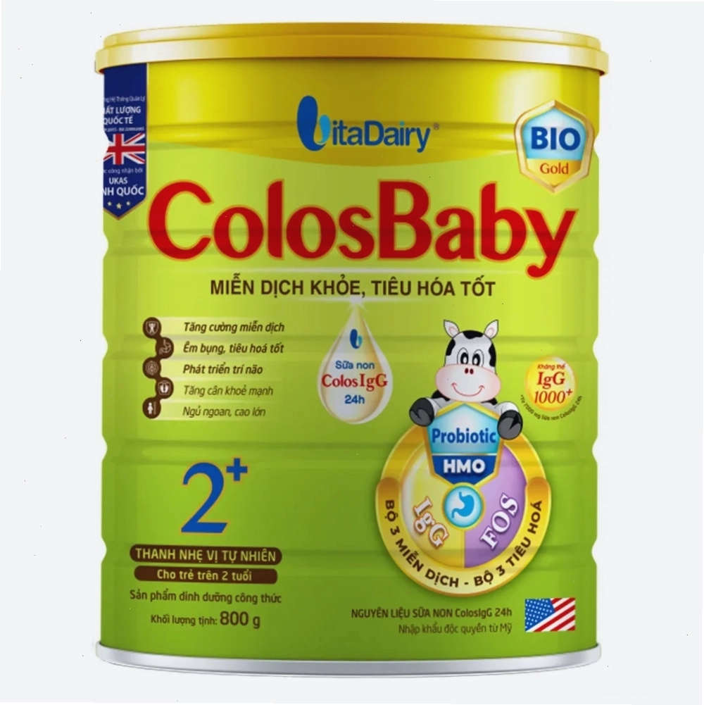 Sữa Colosbaby Bio Gold 2+ tăng cường sức đề kháng cho bé trên 2 tuổi.