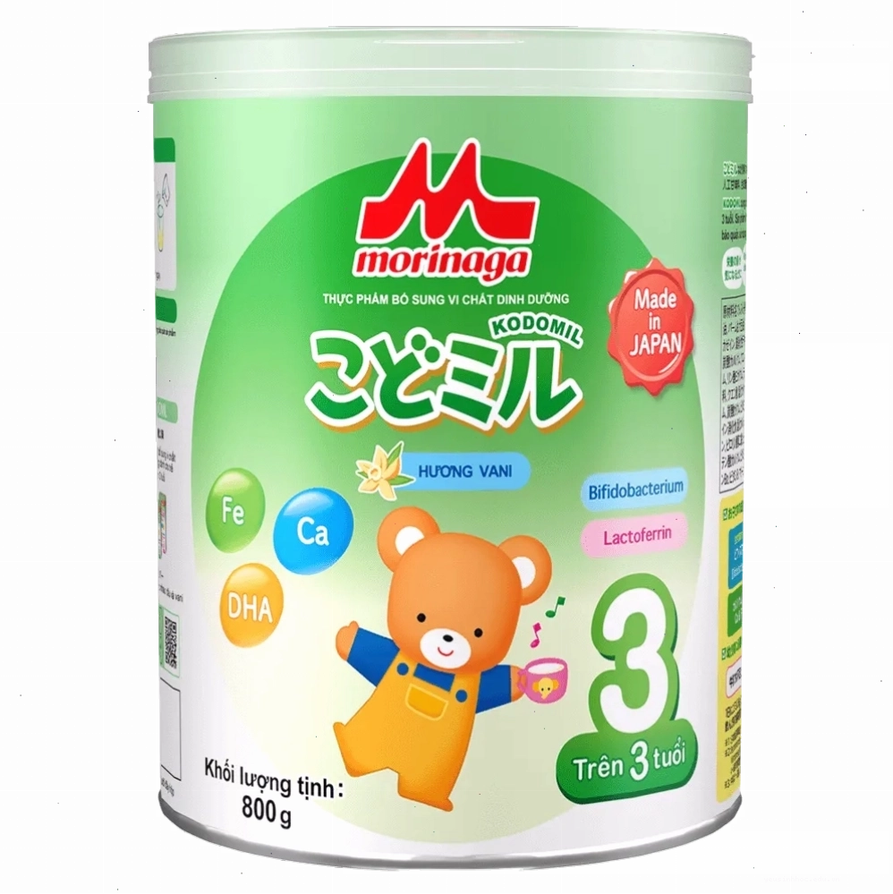 Sữa Morinaga Kodomil hương vani cho bé trên 3 tuổi