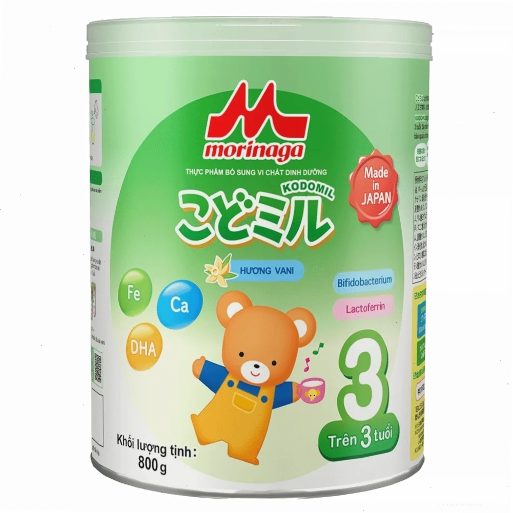 Sữa Morinaga Kodomil tăng đề kháng cho bé.