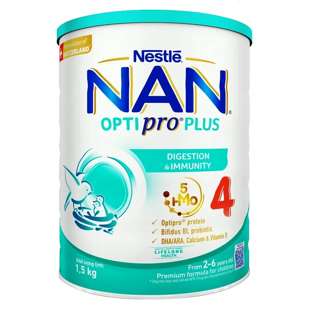 Sữa Nestle Nan Optipro Plus 4 1500g dành cho trẻ từ 3 tuổi