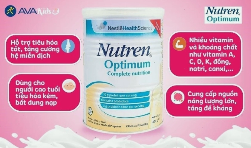 Sữa Nutren Optimum - Dinh dưỡng tối ưu cho sức khỏe