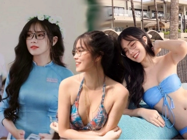 Thiên thần học đường nổi tiếng nhờ vòng một căng tròn trong trang phục bikini