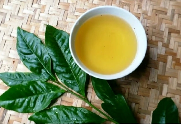 Trẻ được tắm bằng nước lá trà xanh giúp giảm ngứa