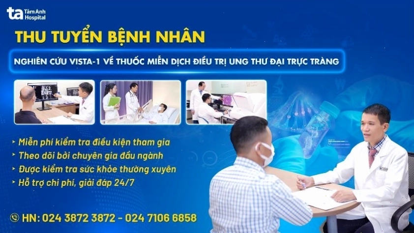 Tuyển bệnh nhân tham gia thử nghiệm lâm sàng thuốc miễn dịch điều trị ung thư đại trực tràng