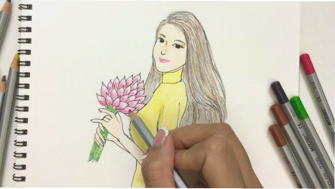 Vẽ chi tiết tà áo dài