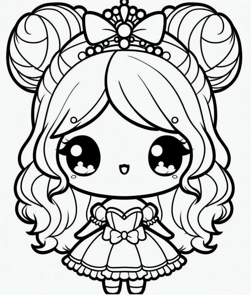 Mẫu ảnh công chúa chibi cute đáng yêu