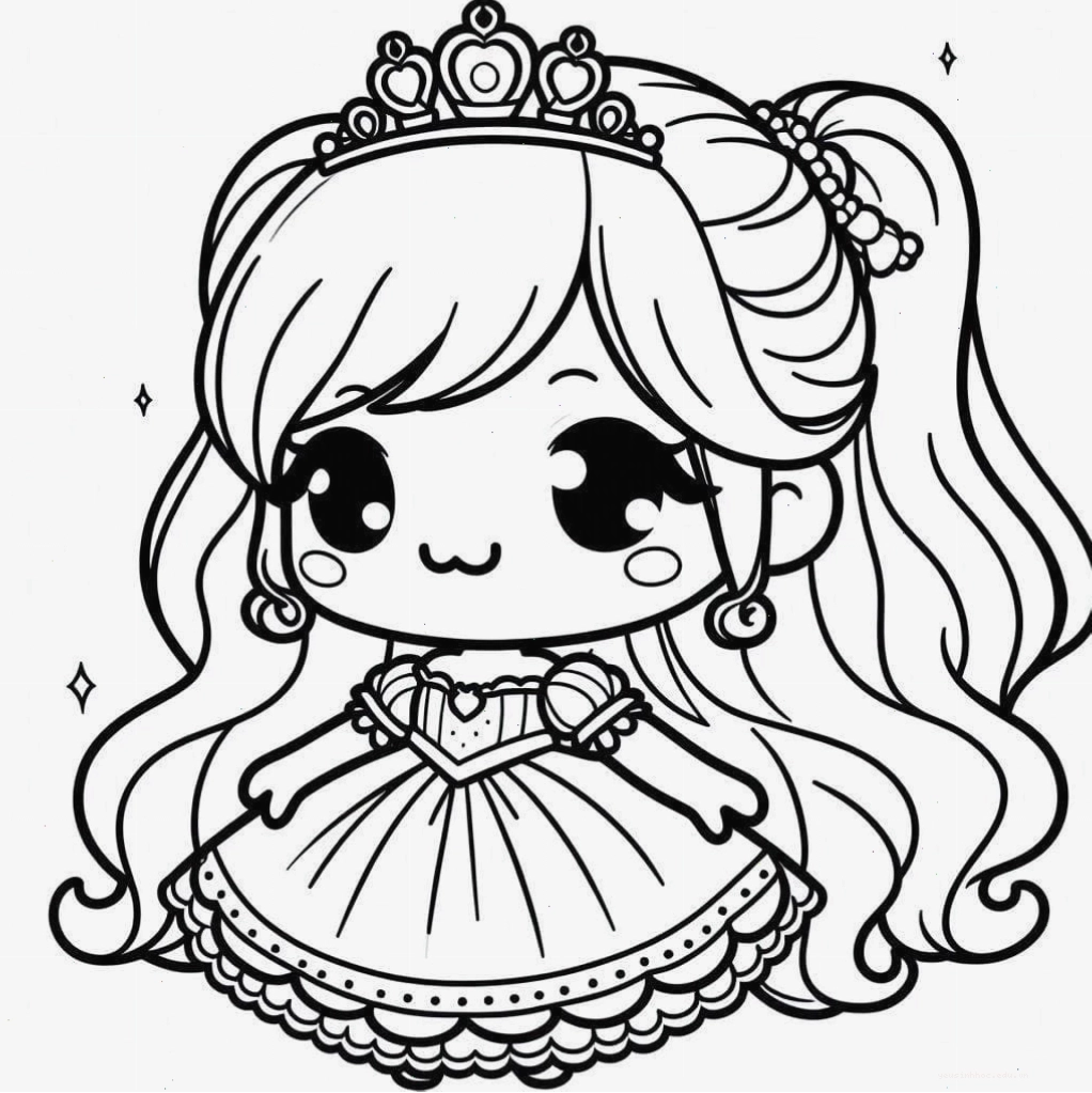 Nhân vật công chúa chibi thân thiện và dễ gần