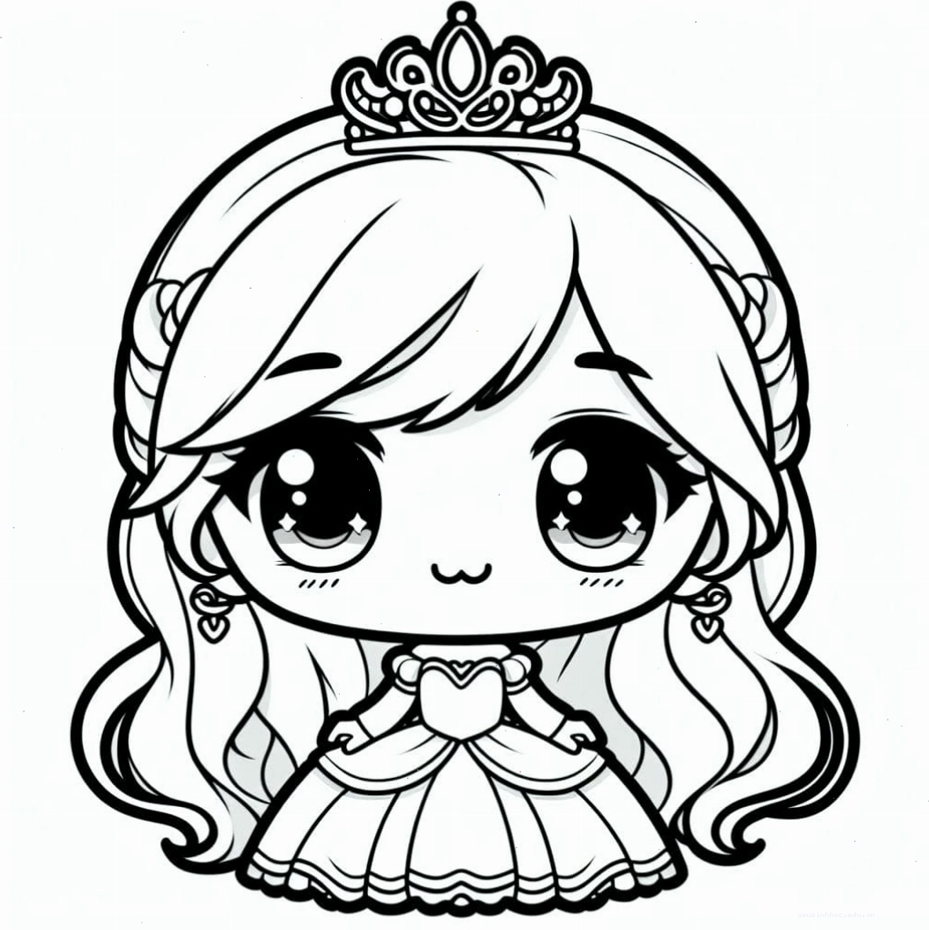 Tấm ảnh công chúa chibi rất cute cho điện thoại