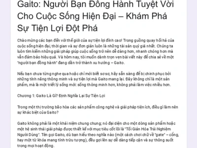 Gaito: Khám phá tiện ích đột phá cho cuộc sống hiện đại 2026